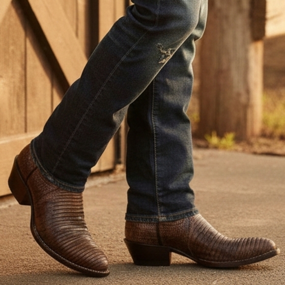 Dan Post Other - DAN POST Exotic Brown Lizard Cowboy Western Boots #16709 ,Mens 8 D